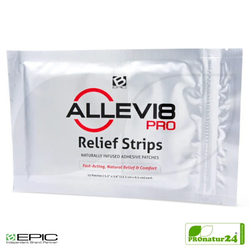 ALLEVI8 PRO | 15 Relief Strips per pack | +1 FREE patch for testing per order | ORIGINAL tape based on the same patent (as before) - from inventor Dr. Minsoo Kim, Korea / B-EPIC