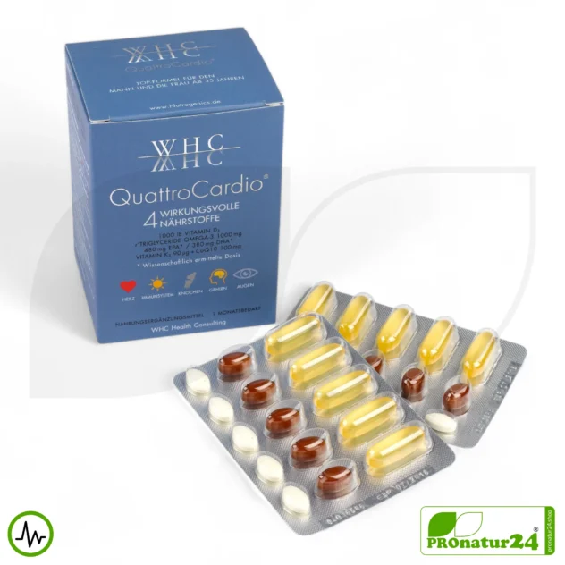 WHC QuattroCardio® (OMEGA-3 fatty acids, vitamin D3, K2 and Q10 ubiquinol)