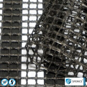 Shielding reinforcement fabric ARM40 | RF screening attenuation against electrosmog up to 23 dB | Under plaster and for laying. 100 cm width.