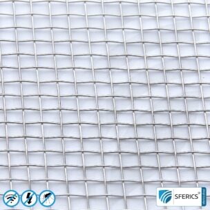 Shielding stainless steel gauze V4A10 | RF screening attenuation against electrosmog up to 40 dB | For laying. 90 cm width.