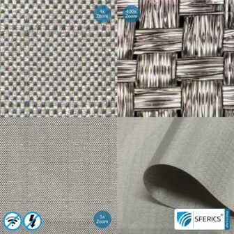 Shielding netting (mesh) HNG100 | RF screening attenuation against electrosmog up to 98 dB | For laying. 90 cm width. Effective against 5G!