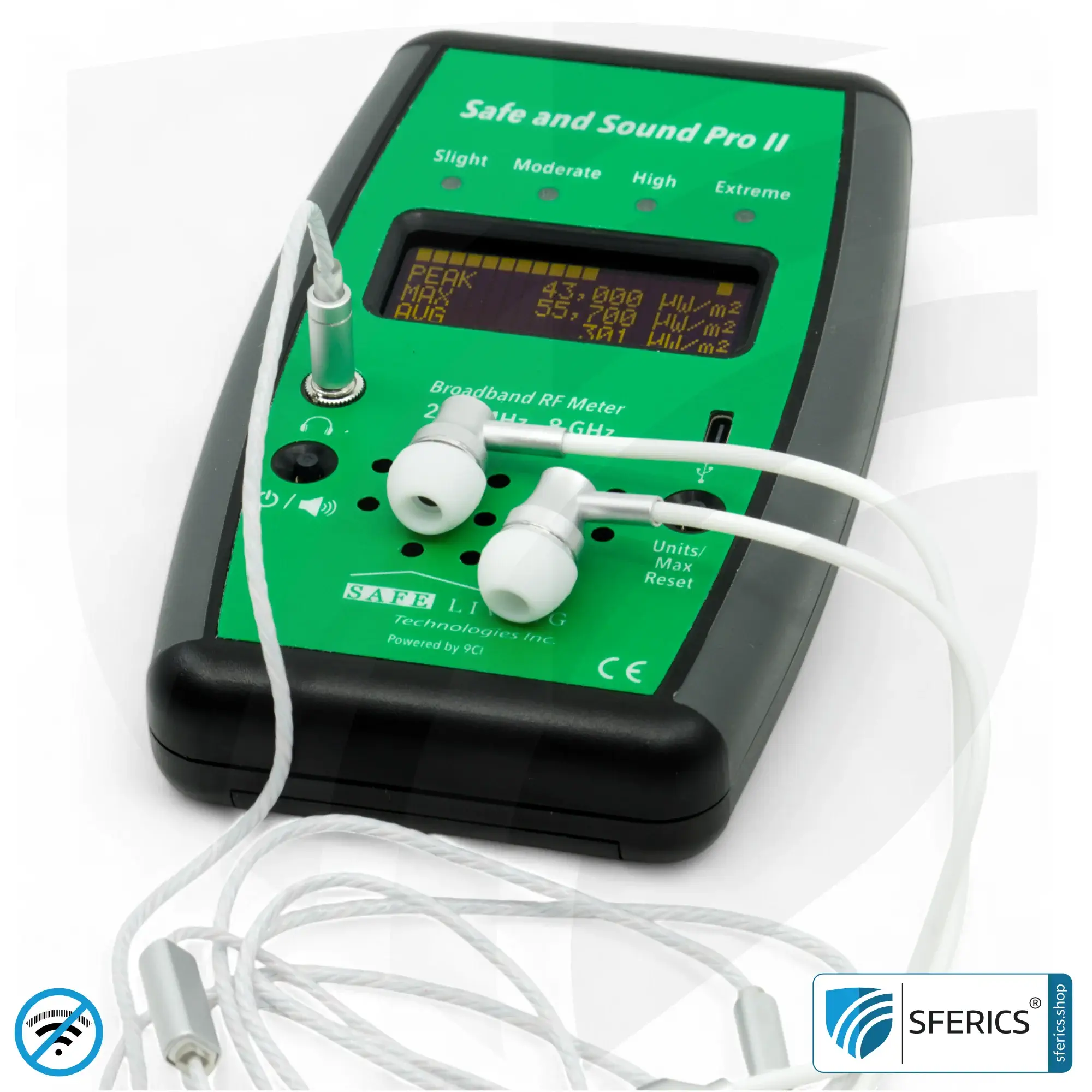 SAFE AND SOUND PRO 2 Electrosmog Detector | Unique measuring range up to 3.180.000 µW/m² | Semi-professional broadband HF measuring device for beginners | Detection of EMF radiation up to 8 GHz, including 5G! | Latest Model 2024 23 SAFE AND SOUND PRO 2 Electrosmog Detector | Unique measuring range up to 3.180.000 µW/m² | Semi-professional broadband HF measuring device for beginners | Detection of EMF radiation up to 8 GHz, including 5G! | Latest Model 2024