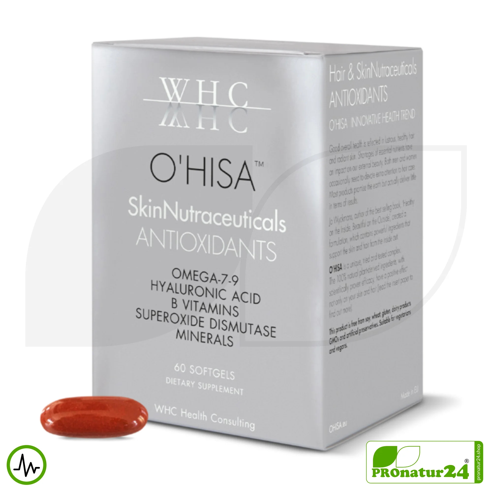 WHC O'HISA SkinNutraceuticals ANTIOXIDANTS | All-in-One Beauty Product with Omega-7 and Omega-9 Fatty Acids, Vitamins + Minerals | 60 Softgel Capsules 11 WHC O'HISA SkinNutraceuticals ANTIOXIDANTS | All-in-One Beauty Product with Omega-7 and Omega-9 Fatty Acids, Vitamins + Minerals | 60 Softgel Capsules