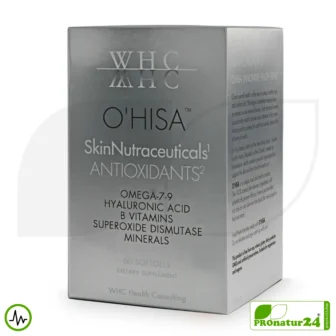 WHC O'HISA SkinNutraceuticals ANTIOXIDANTS | All-in-One Beauty Product with Omega-7 and Omega-9 Fatty Acids, Vitamins + Minerals | 60 Softgel Capsules