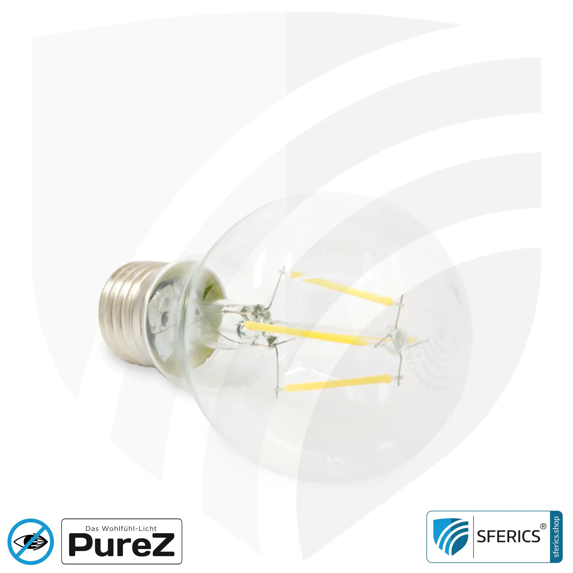 4,2 watt LED filament Pure-Z NEO | bright as 38 watts, 400 lumens | CRI 97 | flicker-free | warm white | E27 8 4,2 watt LED filament Pure-Z NEO | bright as 38 watts, 400 lumens | CRI 97 | flicker-free | warm white | E27 | clear