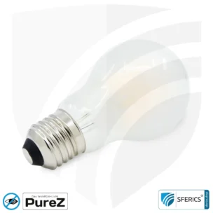6,4 watt LED filament Pure-Z NEO | bright as 55 watts, 650 lumens | CRI 97 | flicker-free | warm white | E27 9 6,4 watt LED filament Pure-Z NEO | bright as 55 watts, 650 lumens | CRI 97 | flicker-free | warm white | E27. frosted.