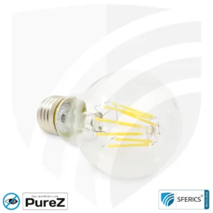 6,4 watt LED filament Pure-Z NEO | bright as 55 watts, 650 lumens | CRI 97 | flicker-free | warm white | E27 13 6,4 watt LED filament Pure-Z NEO | bright as 55 watts, 650 lumens | CRI 97 | flicker-free | warm white | E27. clear.