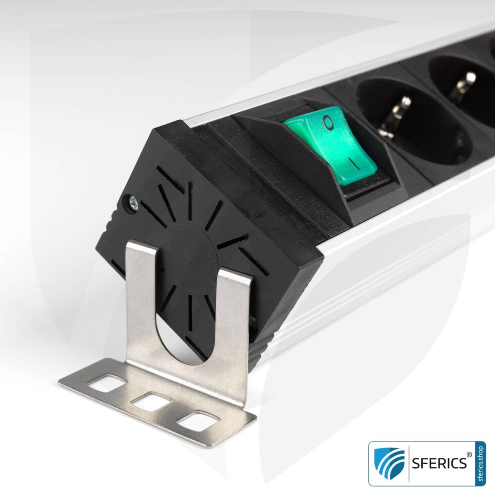 Mounting bracket | Fixing, adjustment and mounting of shielded socket strips from DANELL