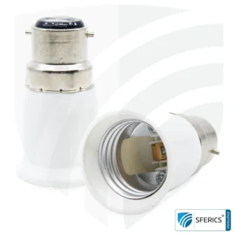 11 Watt LED full spectrum daylight lamp 3step | Natural flicker-free light | Dimmable without dimmer: Bright as 100 W, 50 W or 15 Watt | 5200 Kelvin. E27 socket. 23 Universal adapter bulbs | E27 bulbs on B22 bayonet socket