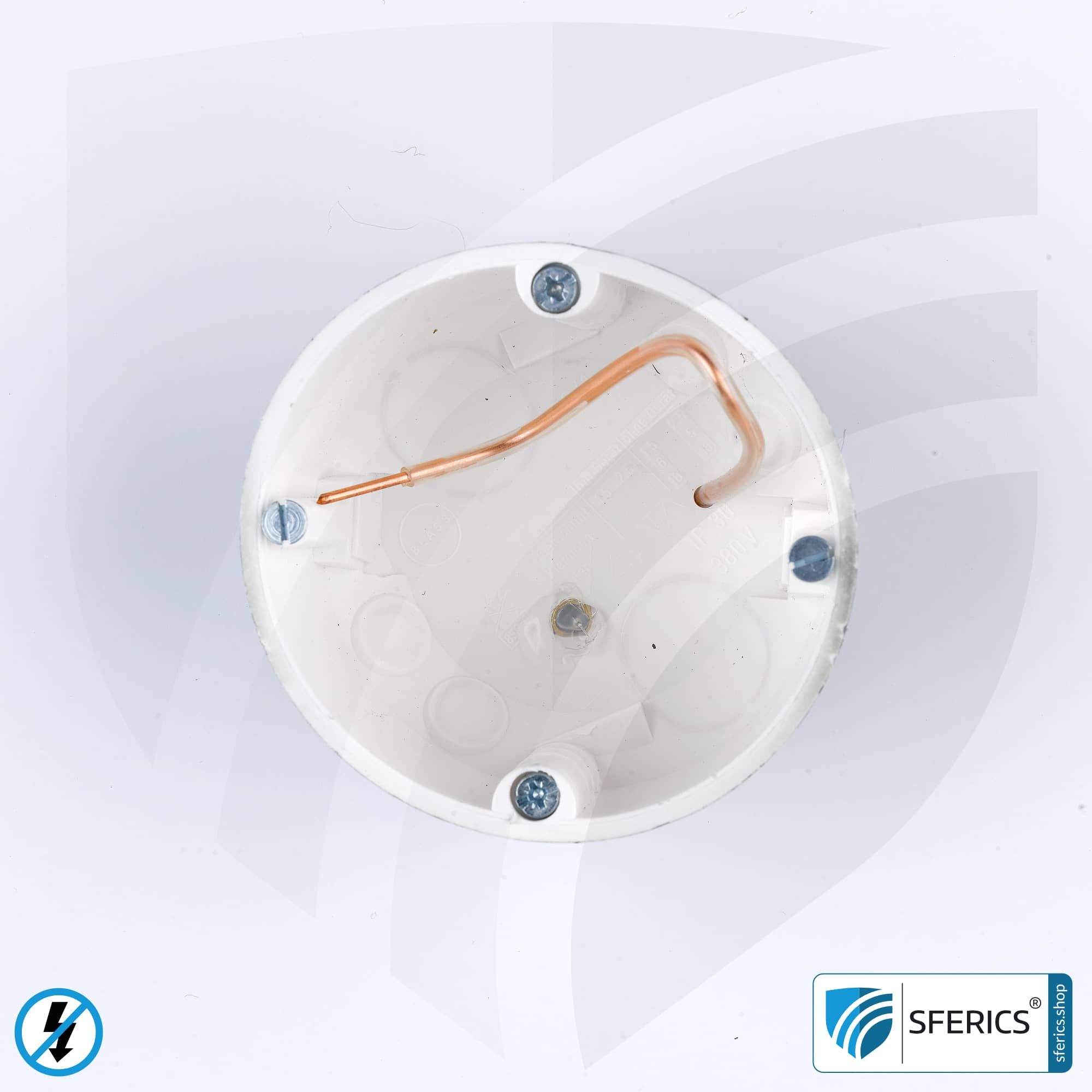 Shielded cavity wall box, flat | 47 mm | installation box in drywall, as a junction box or switch box | halogen free 5 Shielded cavity wall box, flat | 47 mm | installation box in drywall, as a junction box or switch box | halogen free