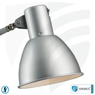 Shielded lamp LONDON in the design SILVER | desk lamp for the bright workplace or as an ingenious work lamp | E27 socket 7 Shielded lamp LONDON in the design SILVER | desk lamp for the bright workplace or as an ingenious work lamp | E27 socket