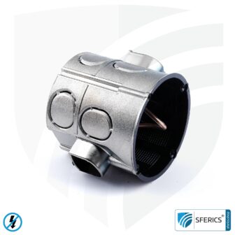 Shielded in-wall box, deep | 61 mm depth | flush-mounted installation box, as junction box or switch box | halogen free