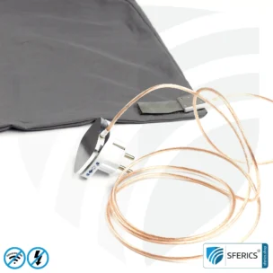 Shielding bed linen | mobile radiation protection against WIFI, cell phone, LTE, 5G, ... with efficiency over 99,99% (42 dB) | LF groundable 8 Shielding bed linen | mobile radiation protection against WIFI, cell phone, LTE, 5G, ... with efficiency over 99,99% (42 dB) | LF groundable