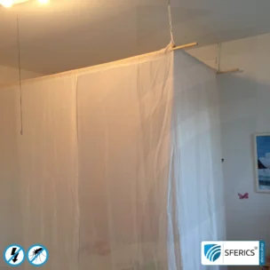 Shielding canopy electrosmog EMF | SINGLE BED | Shielding effectiveness HF up to 99,99% (40 dB) | SFERICS® invest4life program | High reduction of RF radiation, WIFI, etc. Feedimage 9 Shielding canopy electrosmog EMF | SINGLE BED | Shielding effectiveness HF up to 99,99% (40 dB) | SFERICS® invest4life program | High reduction of RF radiation, WIFI, etc.