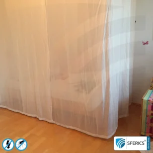 Shielding canopy electrosmog EMF | SINGLE BED | Shielding effectiveness HF up to 99,99% (40 dB) | SFERICS® invest4life program | High reduction of RF radiation, WIFI, etc. Feedimage 12 Shielding canopy electrosmog EMF | SINGLE BED | Shielding effectiveness HF up to 99,99% (40 dB) | SFERICS® invest4life program | High reduction of RF radiation, WIFI, etc.