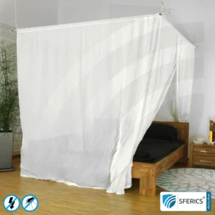 Shielding canopy electrosmog EMF | DOUBLE BED or GRAND KING SIZE | Shielding effectiveness HF up to 99,99% (40 dB) | SFERICS® invest4life program | High reduction of RF radiation, WIFI, etc. 7 Shielding canopy electrosmog EMF | DOUBLE BED or GRAND KING SIZE | Shielding effectiveness HF up to 99,99% (40 dB) | SFERICS® invest4life program | High reduction of RF radiation, WIFI, etc.
