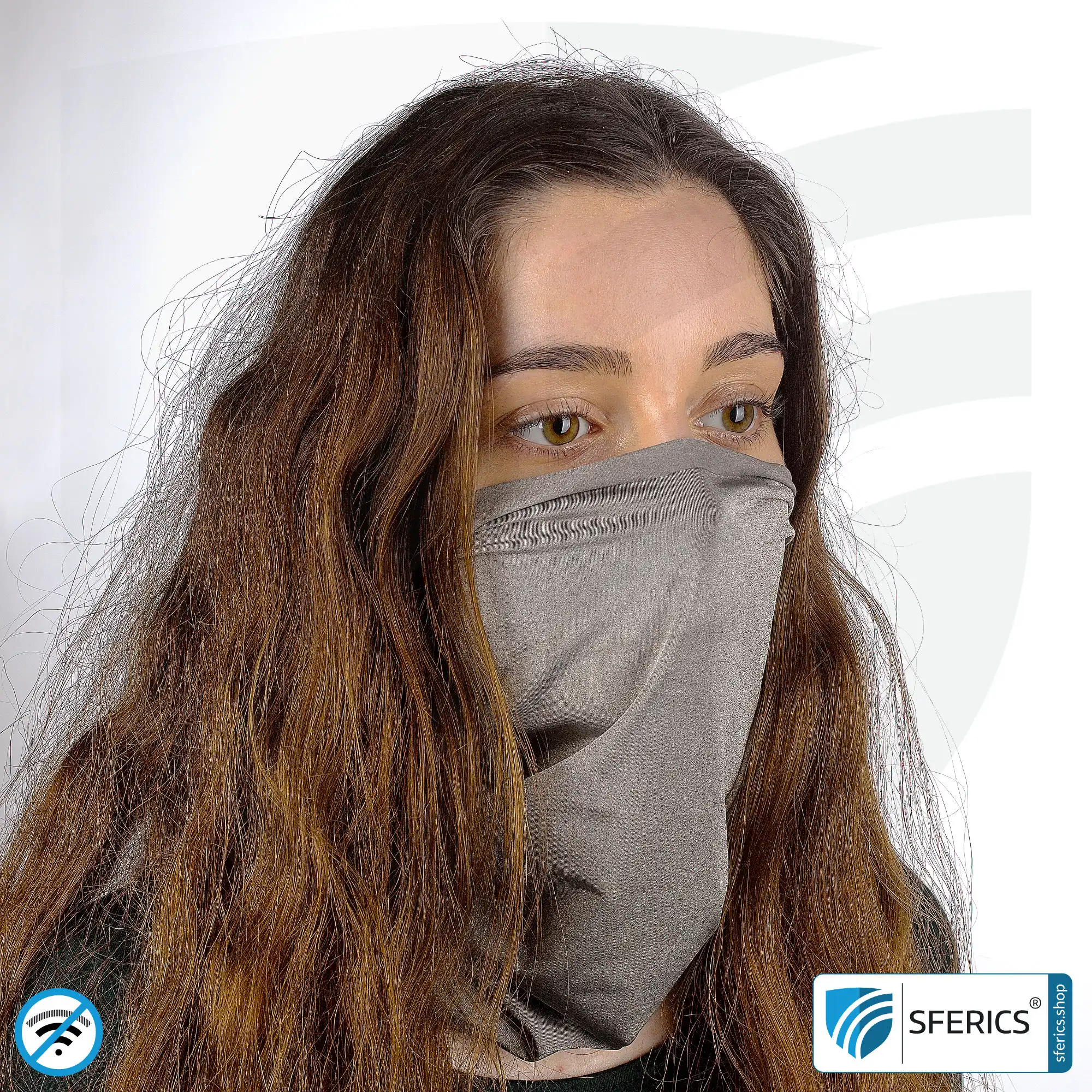 Shielding head protection, stretchable headscarf or headgear | protection up to 51 dB against HF electrosmog (mobile phone, WIFI, LTE) | effective against 5G! 4 Shielding head protection, stretchable headscarf or headgear | protection up to 51 dB against HF electrosmog (mobile phone, WIFI, LTE) | effective against 5G!