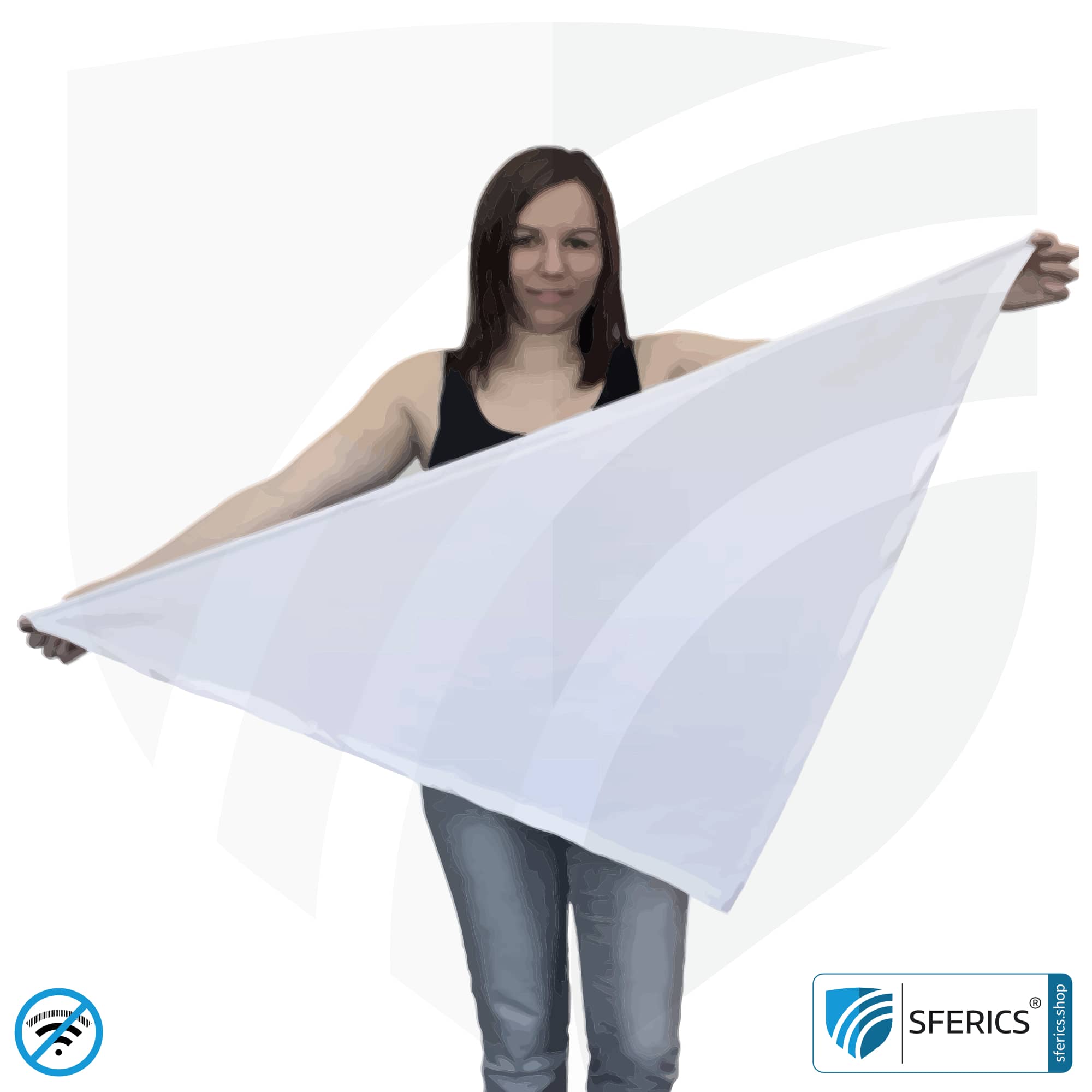 Shielding headscarf | protection up to 42 dB against HF electrosmog (cell phone, WIFI, LTE) | 5G ready! 5 Shielding headscarf | protection up to 42 dB against HF electrosmog (cell phone, WIFI, LTE) | 5G ready!