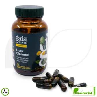 LIVER CLEANSE by Gaia HERBS | Nutritional supplement for the liver with valuable plant extracts (incl. Milk Thistle, Turmeric, ...) | 60 capsules