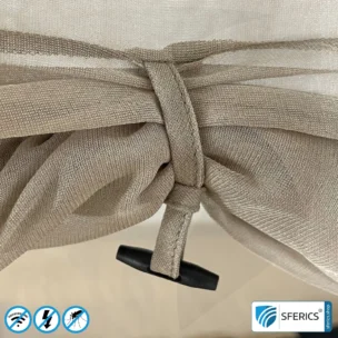 Shielding Tent SAFECAVE SINGLE with 100 cm width | anti electrosmog full protection | mobile radiation protection against WIFI, cell phone, LTE, 5G, ... with efficiency over 99,99% (42 dB) | free-standing, without ceiling suspension | groundable