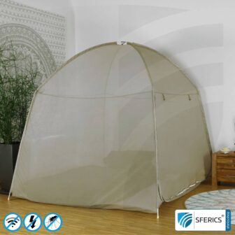 Shielding Tent SAFECAVE SUPERKING with 175 cm width | anti electrosmog full protection | mobile radiation protection against WIFI, cell phone, LTE, 5G, ... with efficiency over 99,99% (42 dB) | free-standing, without ceiling suspension | groundable