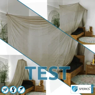 TESTING! Rent shielding canopy electrosmog BUDGET risk-free for 14 days | Choose from 3 sets | Shielding EMF over 99,99% (44 dB) | Groundable LF | Made in China 1 TESTING! Rent shielding canopy electrosmog BUDGET risk-free for 14 days | Choose from 3 sets | Shielding EMF over 99,99% (44 dB) | Groundable LF | Made in China