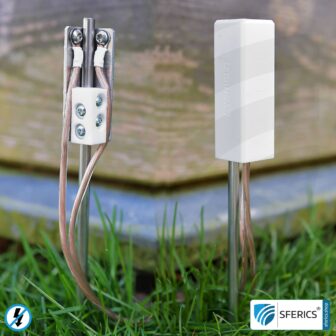 Grounding connection rod | grounding rod for anchoring in the earth | enables Earth Connect