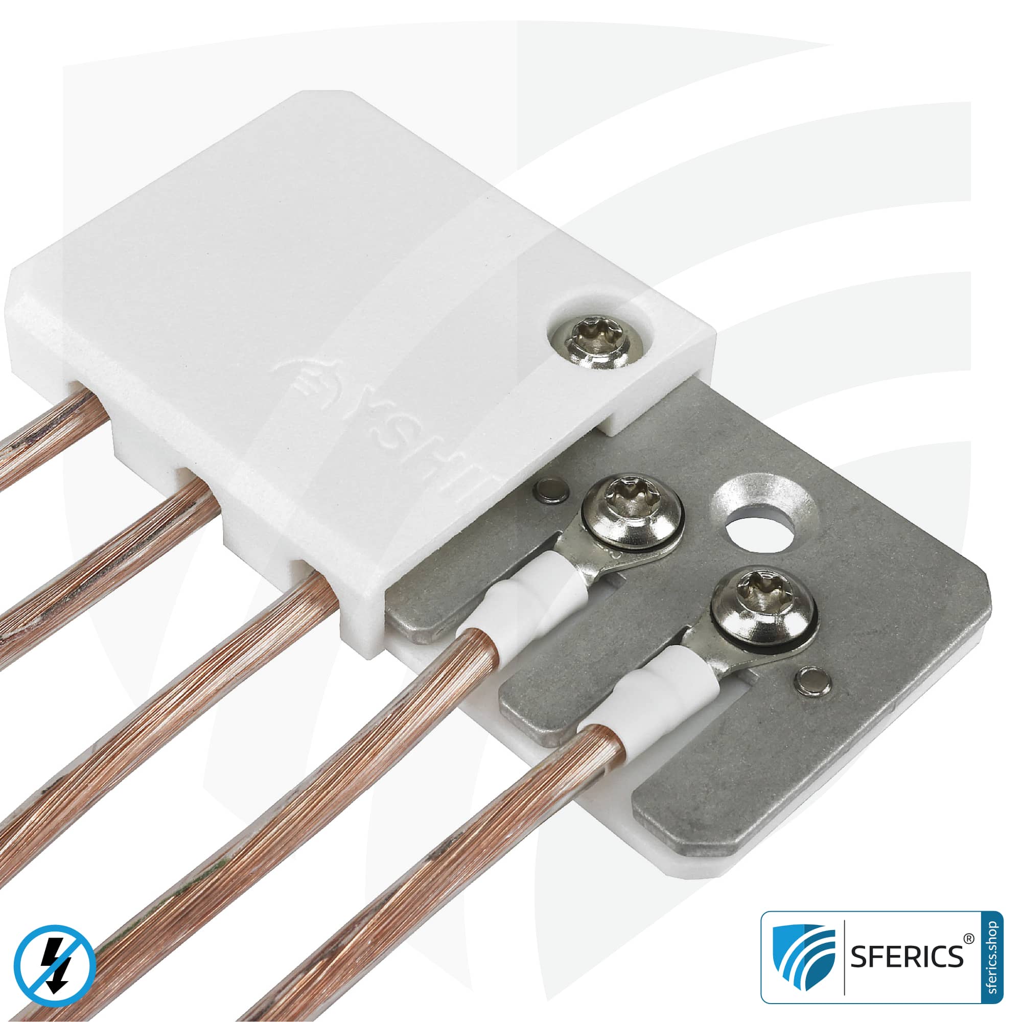 Grounding distributor | 5-fold | distribute one grounding connection to up to 4 shielding products 3 Grounding distributor | 5-fold | distribute one grounding connection to up to 4 shielding products