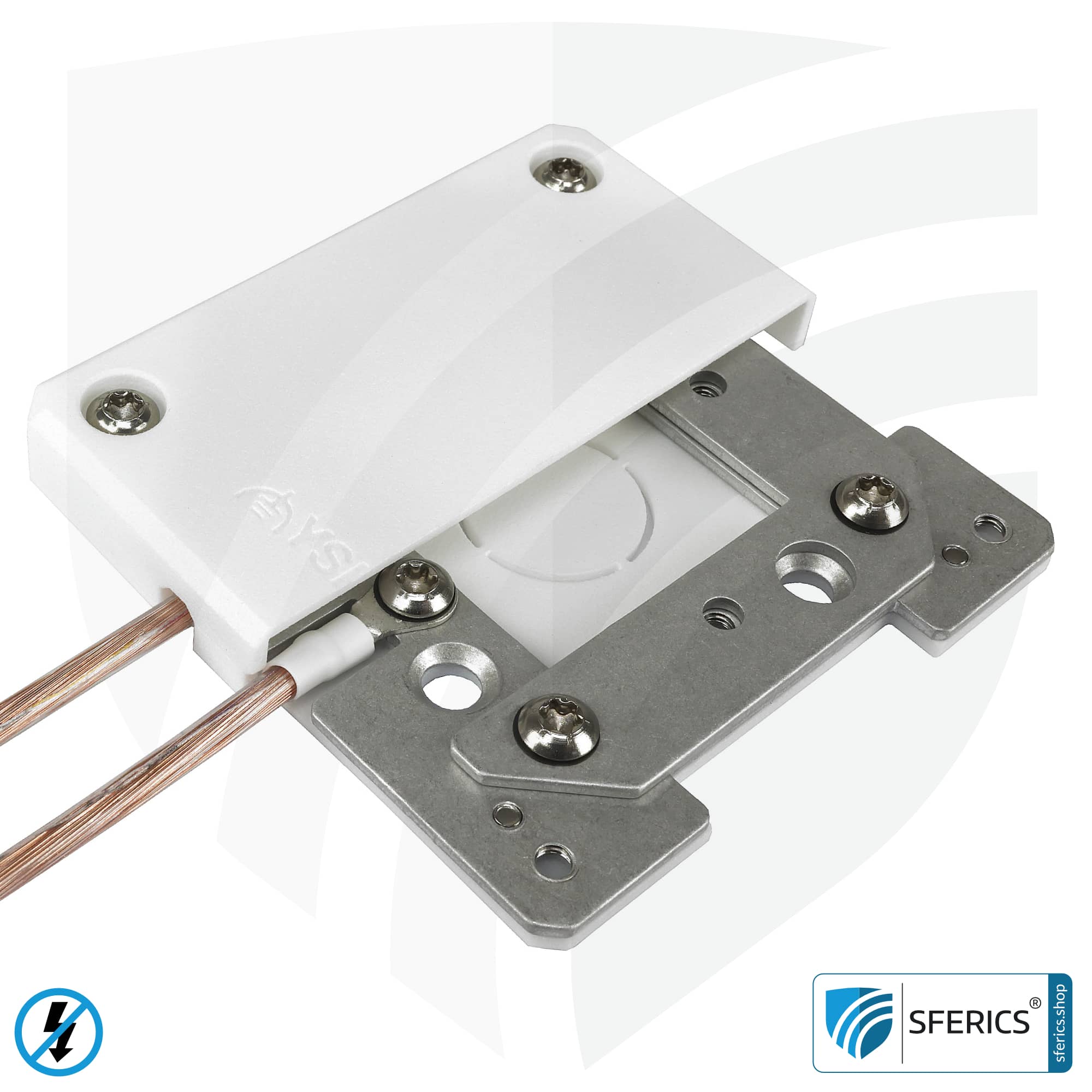 Grounding housing, stationary | grounding of shielded surfaces | indoors and outdoors 5 Grounding housing, stationary | grounding of shielded surfaces | indoors and outdoors