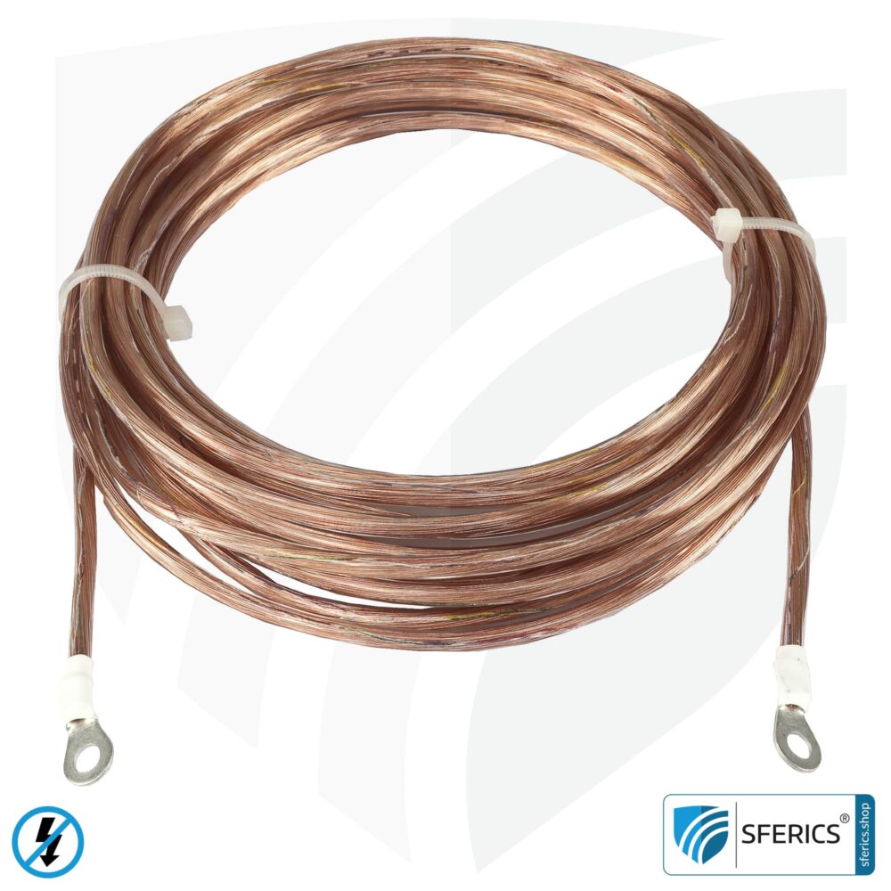 Grounding cable | ring eyelets with 4mm diameter | high-quality electrical connection of grounding components