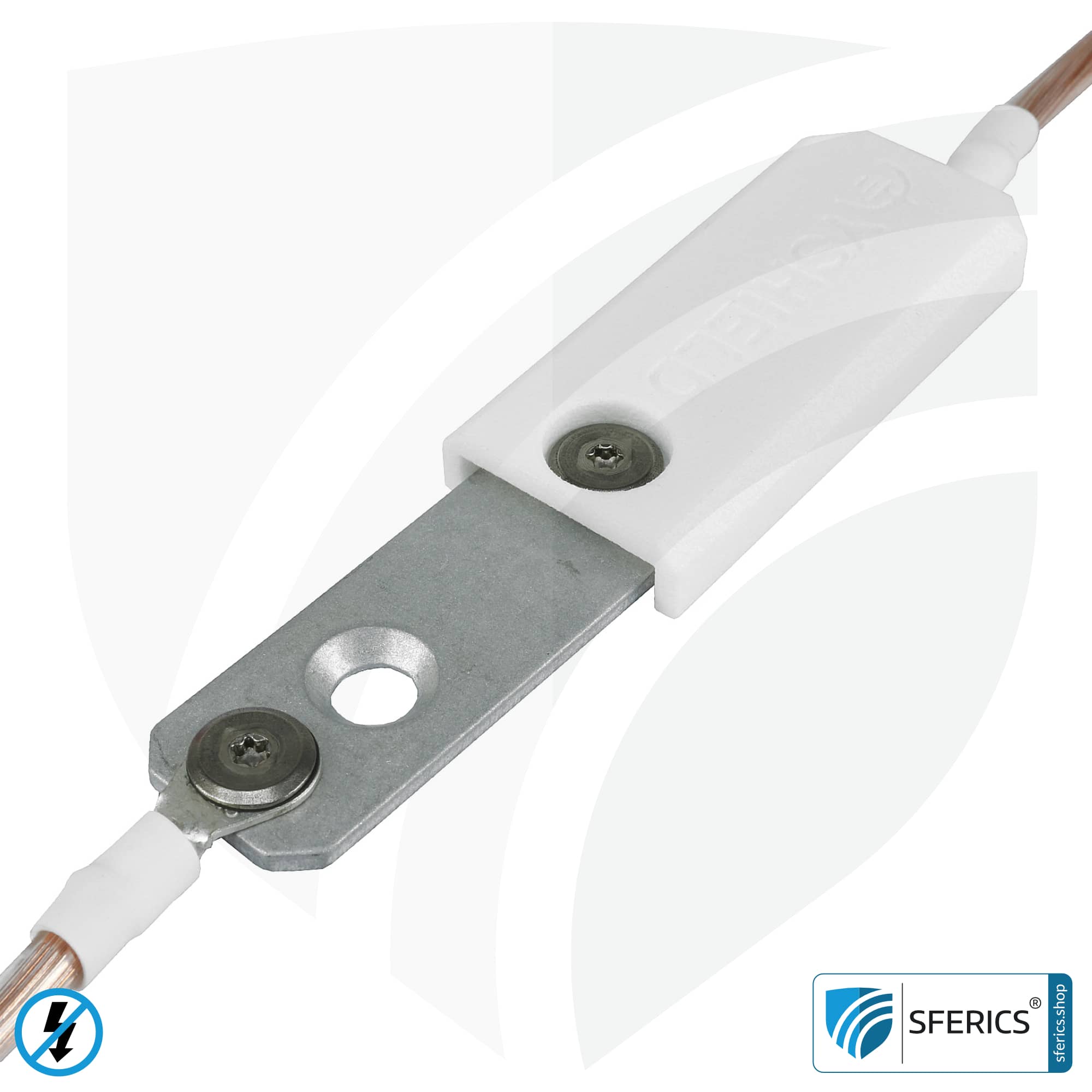 Grounding plate | stationary for indoor rooms | grounding of shielded surfaces 4 Grounding plate | stationary for indoor rooms | grounding of shielded surfaces