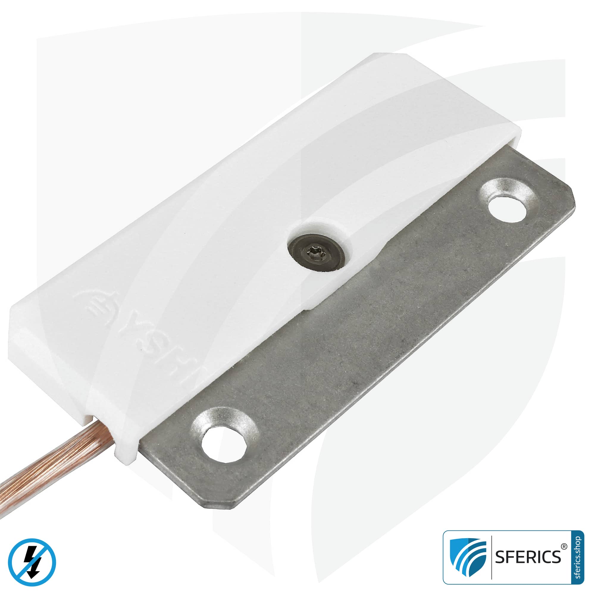 Grounding plate | stationary for indoor rooms | grounding of shielded surfaces 5 Grounding plate | stationary for indoor rooms | grounding of shielded surfaces