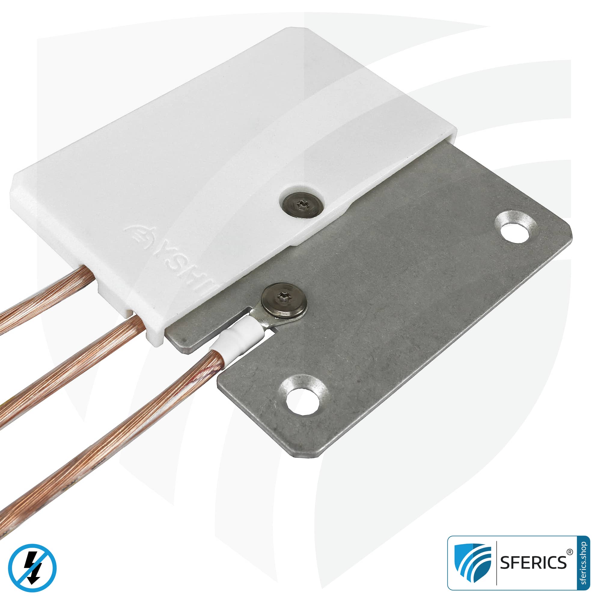 Grounding plate | stationary for indoor rooms | grounding of shielded surfaces 6 Grounding plate | stationary for indoor rooms | grounding of shielded surfaces