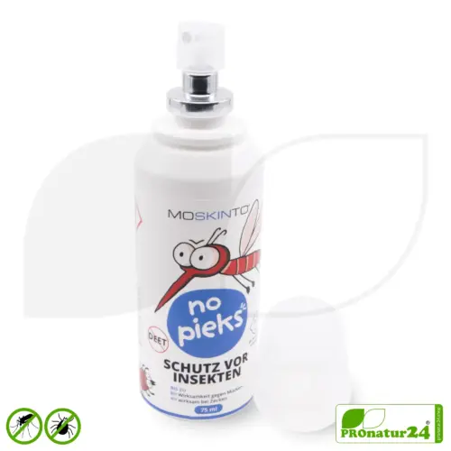 MOSKINTO no pieks | Insect repellent spray with Icaridin against mosquitoes and ticks (ages 2+) | 75 ml
