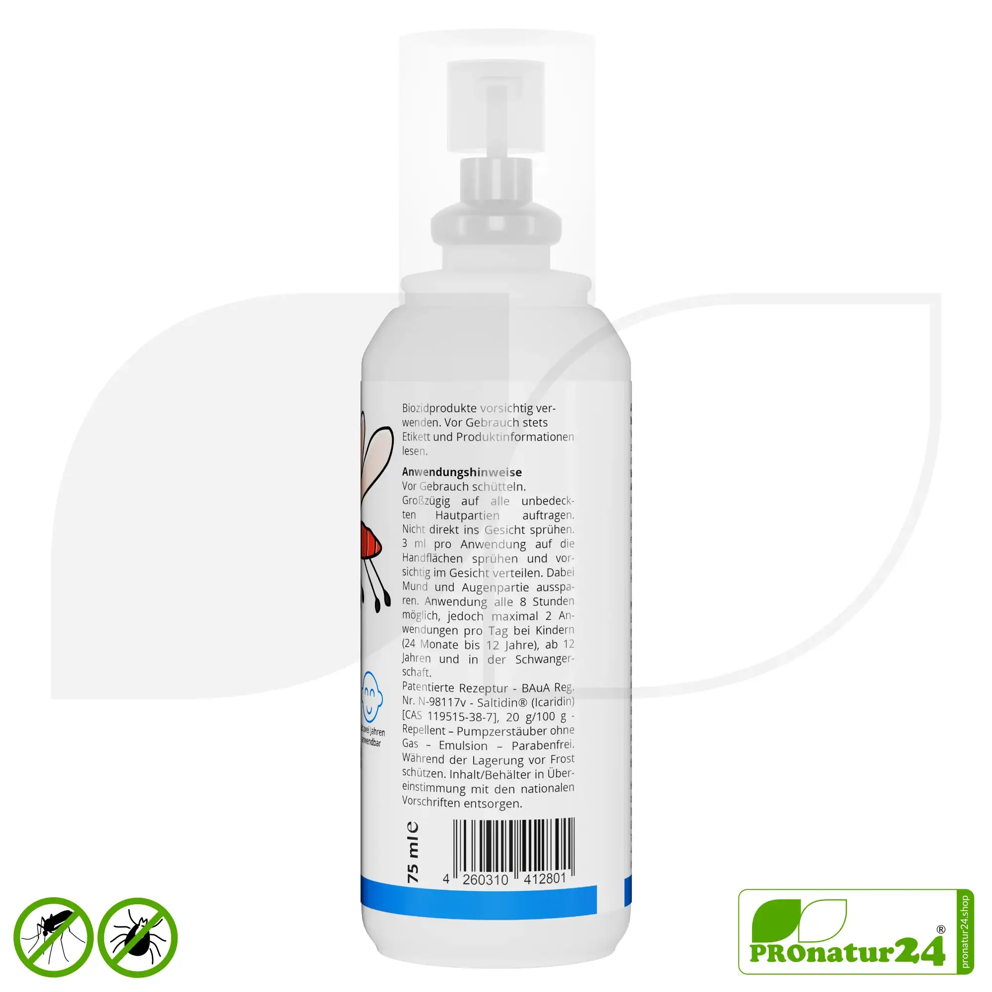 MOSKINTO no pieks Insect Repellent Spray | Picaridin Protection Against Mosquitoes & Ticks | DEET-Free | 75 ml 7 MOSKINTO no pieks | Insect repellent spray with Icaridin against mosquitoes and ticks (ages 2+) | 75 ml