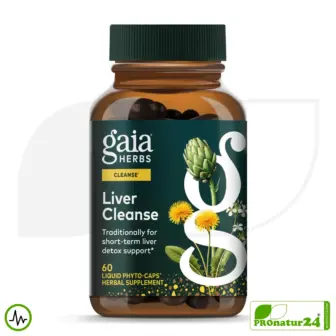 LIVER CLEANSE by Gaia HERBS | Nutritional supplement for the liver with valuable plant extracts (incl. Milk Thistle, Turmeric, ...) | 60 capsules