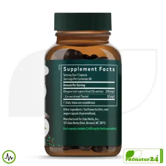 OIL OF OREGANO by Gaia Herbs | Power Plant for Natural Resilience | Digestion | Vitality | Well-Being | 60 Capsules
