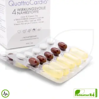 WHC QuattroCardio® (OMEGA-3 fatty acids, vitamin D3, K2 and Q10 ubiquinol) | 90 capsules
